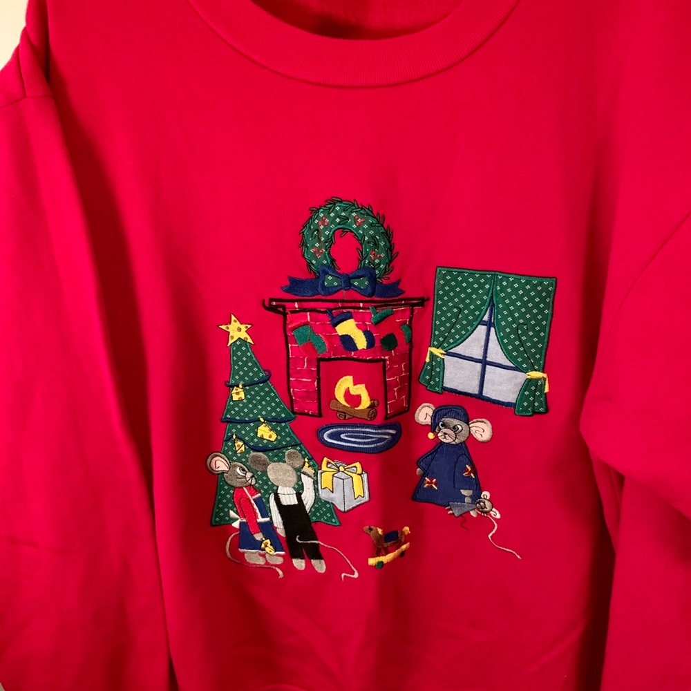Vintage Embroidery Christmas Sweatshirt